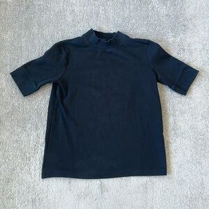 EC Zara Short Sleeve Mockneck Black Sweater - Size Small